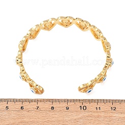 Латунь манжеты браслеты для женщин&nbsp;BJEW-C140-33G