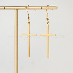 Классические минималистичные серьги-крестики из нержавеющей стали 201 SK8644