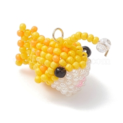 Подвески в виде рыб-фонарей из стеклянных бус&nbsp;PALLOY-MZ01041