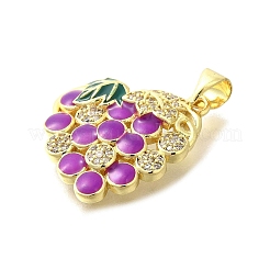 Кулоны с эмалью из латуни с прозрачным кубическим цирконием&nbsp;KK-M297-29G