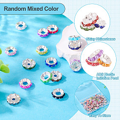 100 шт. Латунные бусины со стразами&nbsp;KK-TA0002-12