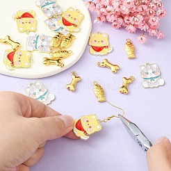 20шт 4 стиля подвески из сплава с эмалью&nbsp;ENAM-CJ0004-48