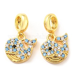 Pendentifs en laiton avec micro pavé de zircone cubique&nbsp;KK-M247-18G