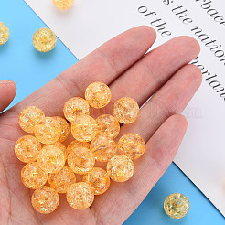 Perles en acrylique transparentes craquelées&nbsp;LS-MACR-S373-66A-N13