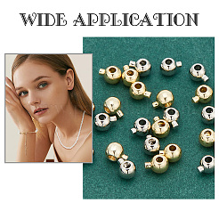 40 шт. 2 цвета латунные обжимные бусины KK-AR0003-14