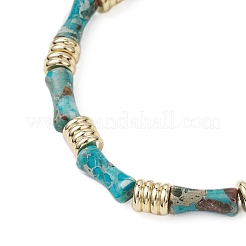 2шт 2 стиля синтетические и натуральные императорские яшмовые бусины эластичные браслеты наборы&nbsp;BJEW-JB12073