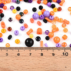 Стеклянные бусины на тему хэллоуина&nbsp;X-SEED-N007-13J