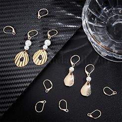 50 шт. латунные серьги с защелкой KK-CN0003-04