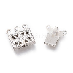 Латунь многожильных коробка застежками KK-O129-01P