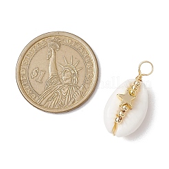 Подвески из натуральной медной проволоки из ракушек каури PALLOY-JF02932-03