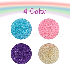 1000 pz 4 colori 8/0 colori interni trasparenti perline di semi di vetro&nbsp;SEED-YW0001-70