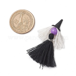 5 шт. 5-х цветные подвески-кисточки из полиэстера (хлопка) ручной работы PALLOY-JF04236