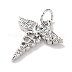 Покрытие стойки латунь микропаве прозрачные подвески из кубического циркония&nbsp;KK-Z039-13P