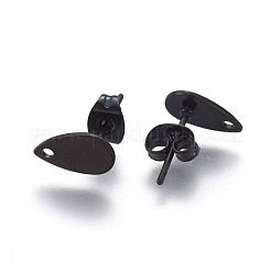 Accessoires de boucles d'oreilles à clous en acier inoxydable 304&nbsp;STAS-O119-11A-B