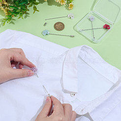 5 шт. булавки для лацкана из нержавеющей стали 304 с изображением незабудки&nbsp;JEWB-PH01279