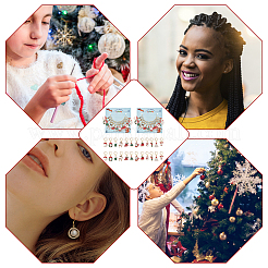 Кулон из сплава эмали с рождественской тематикой замковые маркеры петель HJEW-AB00085