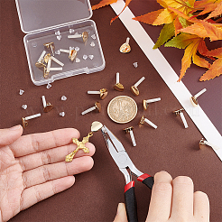 20 шт. латунные серьги-гвоздики&nbsp;KK-PH0005-02