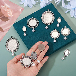 10 шт. 5 стиля подвеска из сплава с кабошоном&nbsp;HJEW-TAC0120