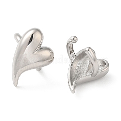 Серьги-манжеты в форме сердца с латунным покрытием для женщин&nbsp;EJEW-Z019-12P