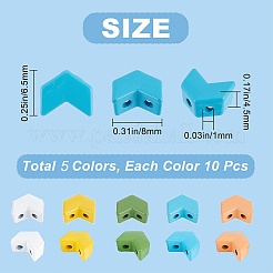 50 шт. 5-цветные окрашенные распылением сплавные многожильные звенья FIND-CN0001-13