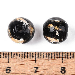 Ручной работы золотые и серебряные шарики фольги стекла&nbsp;FOIL-N030-03A-01A