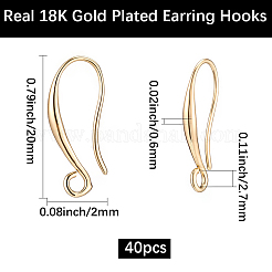 40 шт латунные серьги крючки&nbsp;KK-BBC0021-73