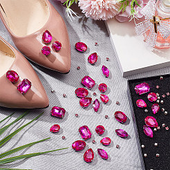 156 pièces 7 styles cousus sur strass&nbsp;DIY-SP0007-30D