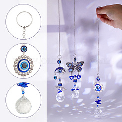 Ahademaker 3 шт. 3 стиля кулон сглаза украшения HJEW-GA0001-26