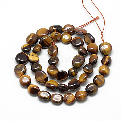 Природных тигровый глаз бисер нитей G-S264-01