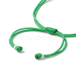 Браслет из плетеных бусин ручной работы из японских семян с цветочным звеном&nbsp;BJEW-MZ00014-01