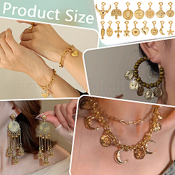 16 pendentif décoratif en acier inoxydable 304&nbsp;HJEW-PH02354