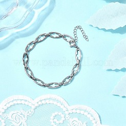 2 шт. 2 стиля браслетов из полой сшитой цепочки из нержавеющей стали 304 для пары BJEW-JB12294