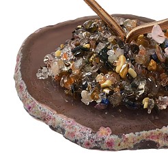 Natürliche Rosenquarzsplitter Liebesherz Baumschmuck&nbsp;DJEW-P017-B04