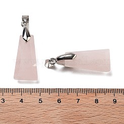 Ограненные подвески из натурального розового кварца G-F774-02D
