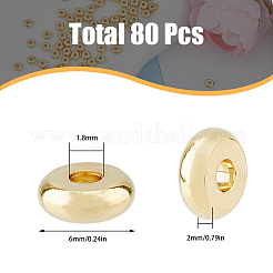 80 шт. разделительные бусины из нержавеющей стали 304 STAS-DC0015-27