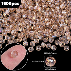 1500 pièces galvanoplastie perles de verre&nbsp;EGLA-PA0001-44A-02