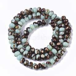 Filo di diaspro sintetico assemblato e fili di perle di bronzite&nbsp;G-S366-023