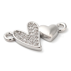 Шармы-соединители из латуни с микропаве из прозрачного кубического циркония&nbsp;KK-G503-33P