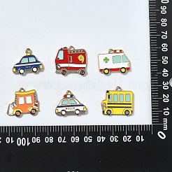 30 Stück 6 Arten Legierung Emaille Anhänger&nbsp;ENAM-CJ0004-51