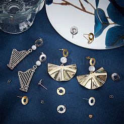 60 шт. 2-цветная фурнитура для сережек-гвоздиков из нержавеющей стали 304 STAS-BBC0002-44