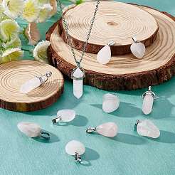 Подвески из натурального розового кварца G-SC0001-75