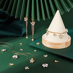 18 шт. 9 стиля латунных подвесок с прозрачными кубическими цирконами&nbsp;KK-GA0001-30