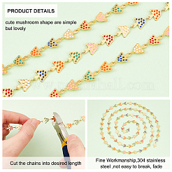 Cadenas de eslabones tipo hongo de acero inoxidable 304 de 1 hebra&nbsp;STAS-GA0001-37