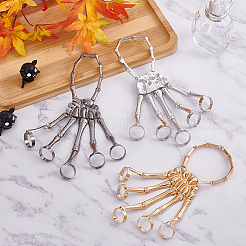 3шт. 3 цвета сплава скелетон полный комплект браслетов кольцо рука BJEW-AN0001-21