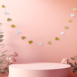 2 Stück Herz-Glitzer-Papiergirlande&nbsp;DIY-LP0006-39