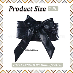 Бант из искусственной кожи обертывается вокруг пояса&nbsp;AJEW-WH20033-042A