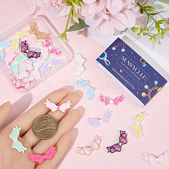 24 шт. 12-цветные непрозрачные бусины из сплава FIND-SC0011-87