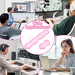 2 шт. 2 стильных силиконовых подставки под запястья для мыши и коврик для клавиатуры&nbsp;AJEW-NB0008-30B