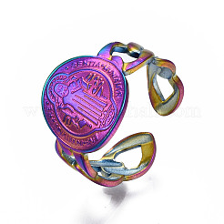 Овальные с кольцами-манжетами в виде Иисуса&nbsp;RJEW-N038-013