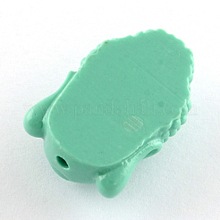 Покрашено головы Будды синтетическом коралловые бусы CORA-R011-16J